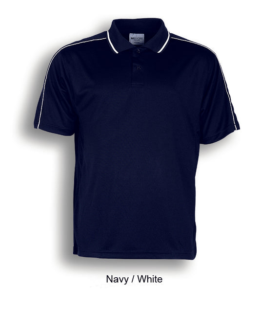 Breezeway Striped Polo - Navy/White