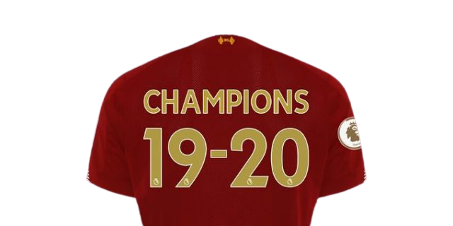 Liverpool Champions 19-20 Name Print (*JERSEY NOT INCLUDED*)