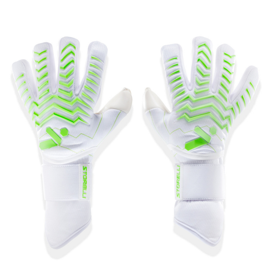 Storelli Electric Goalkeeper Gloves - White/Green